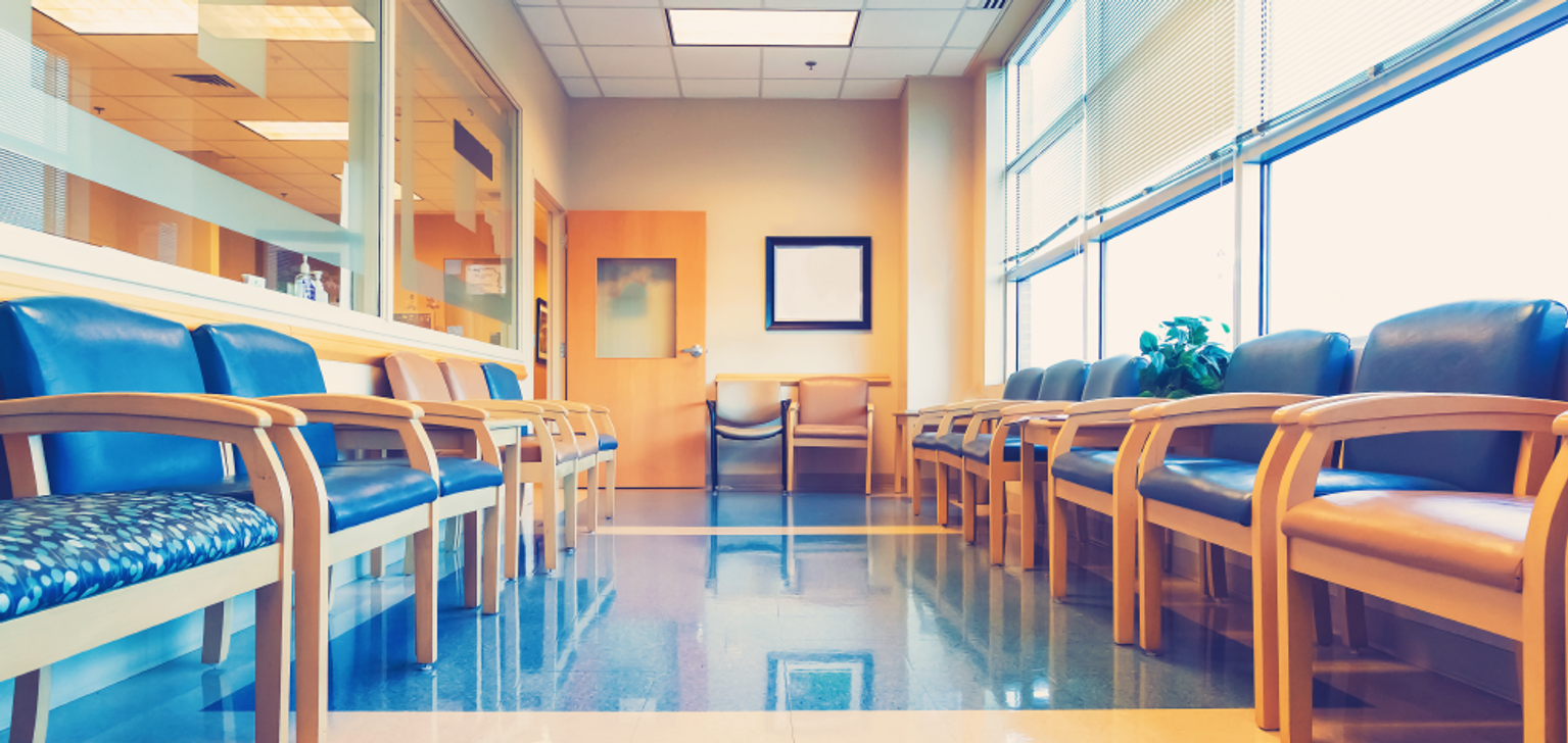 An Empty Hospital Waiting Room